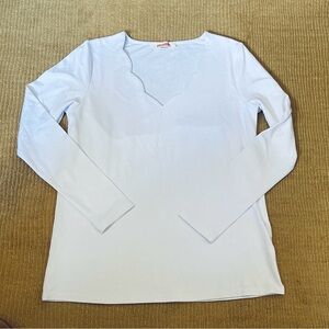 Mazik White Long Sleeve Women's stretchy Top